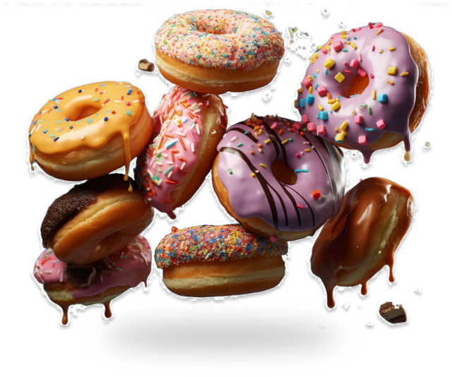 Colurful donuts